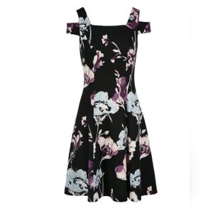 Ricki's midi black floral dress
